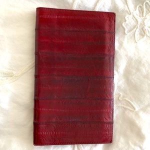 Eel Skin Wallet - Burgandy